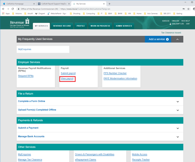 Collsoft Payroll Support Helpdesk How To View Your Payroll